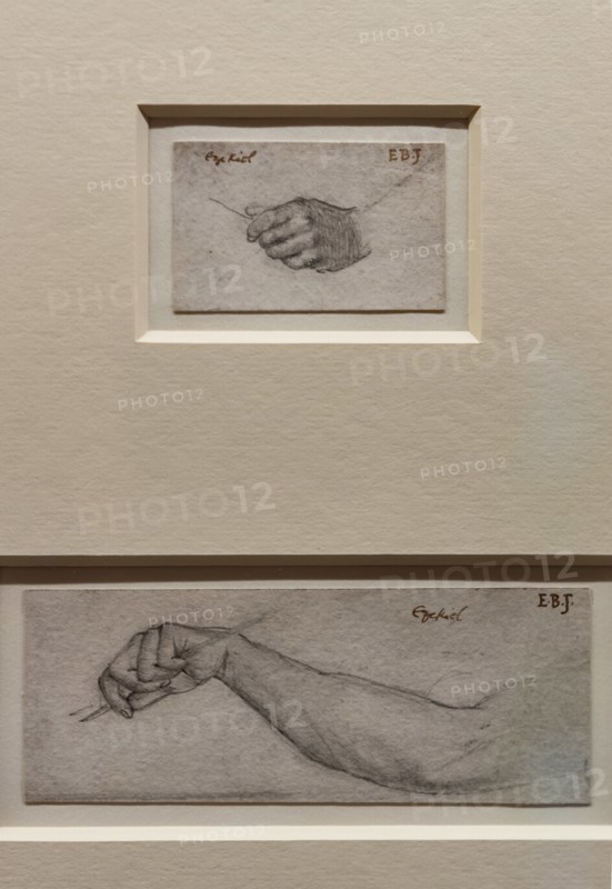 Coley Burne Jones, Study of Ezekiel's hand and arm for "Ezekiel and the boiling pot"