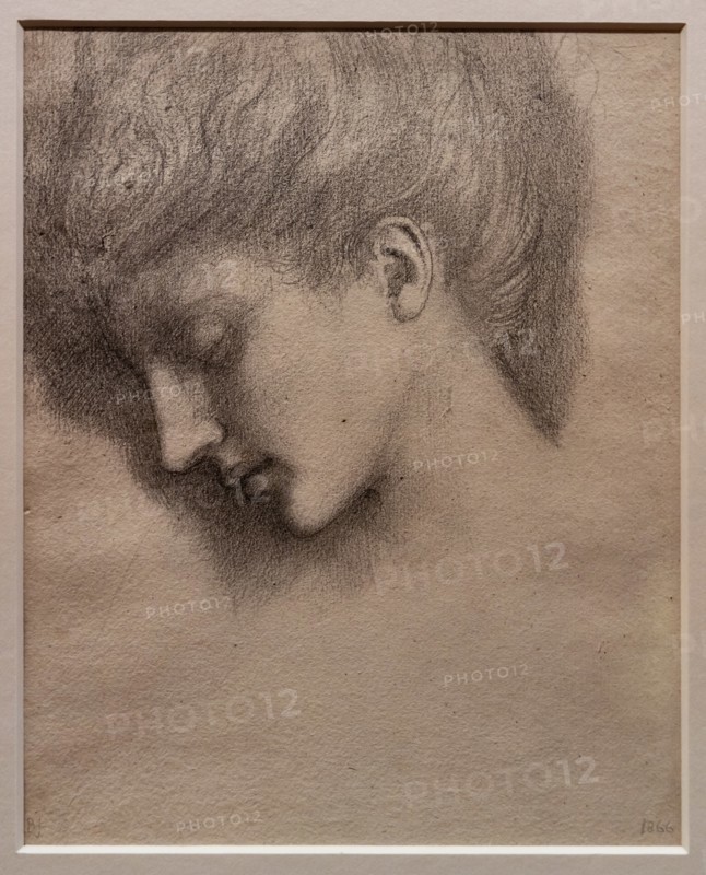 Coley Burne-Jones, "Study of a Sleeping Woman's Head"