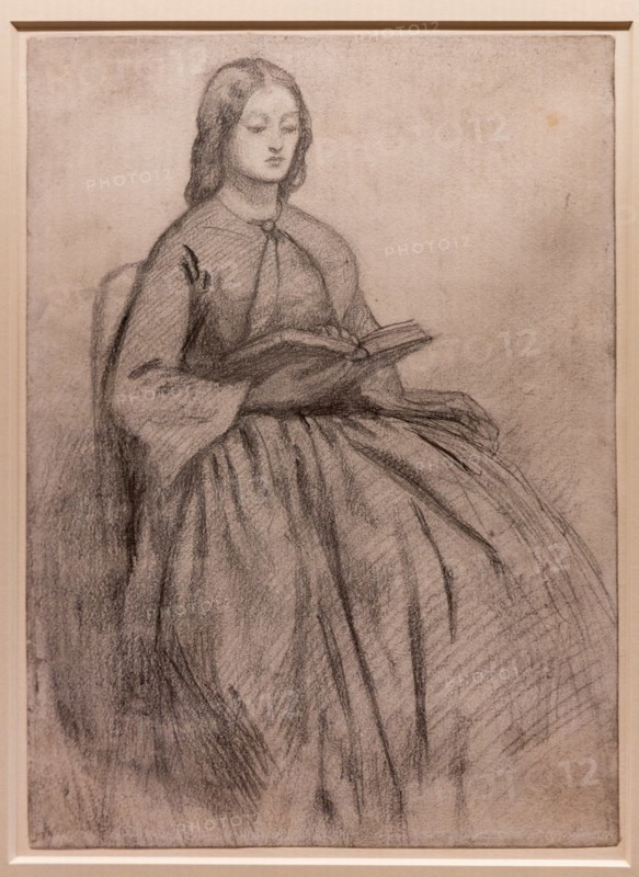 Rossetti, "Elizabeth Siddal sitting on a chair"