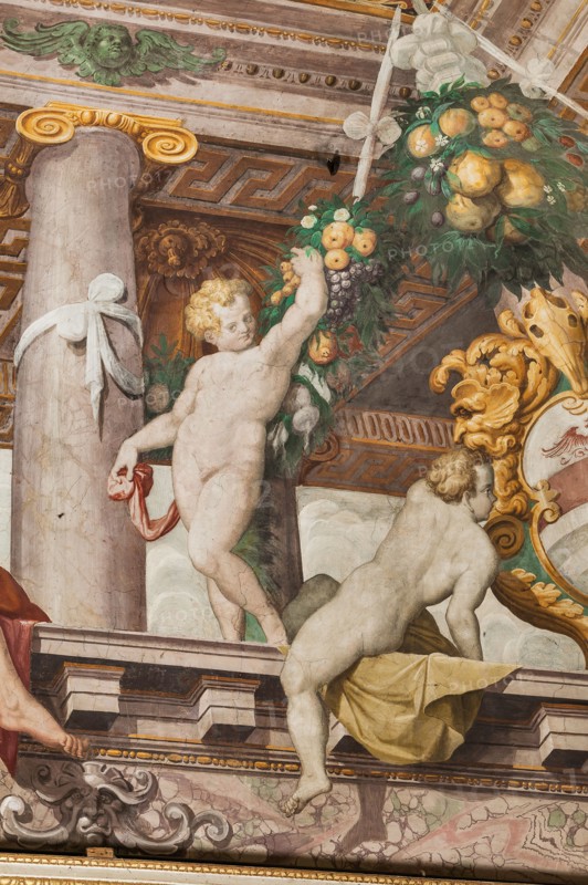 Parma, San Secondo, Rocca dei Rossi, ceiling of the Room of Adonis