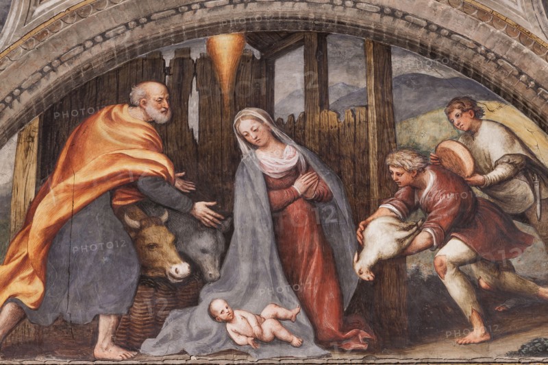 Piacenza, Sanctuary of the Madonna della Campagna, left aisle, first chapel, lunette