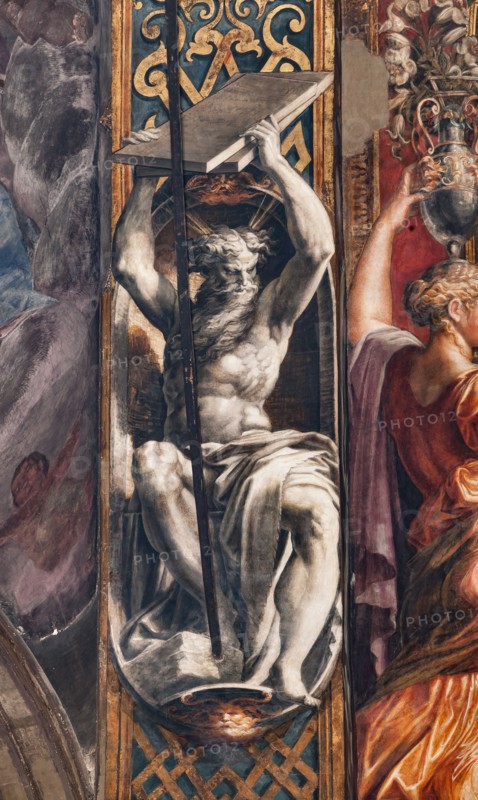 Parme, basilique Sainte-Marie-de-la-Palissade (Santa Maria della Steccata), arc situé au niveau du bras est du transept