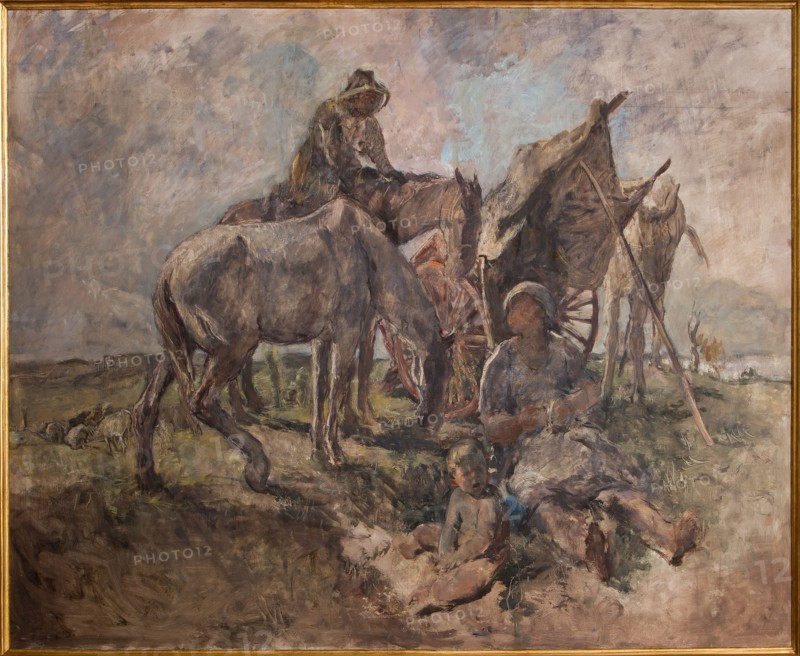 Giuseppe Graziosi (1879-1942), "Rest in the Fields"
