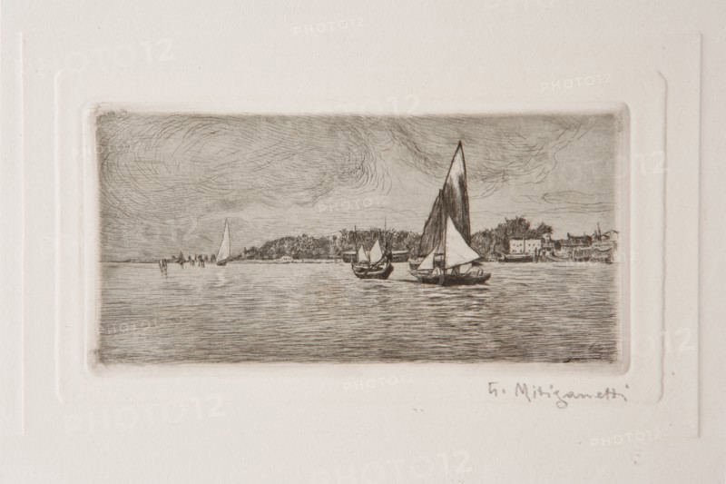 Boats in the Lagooniuseppe Miti Zanetti (1859 - 1929)