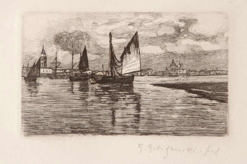 Boats in the Lagooniuseppe Miti Zanetti (1859-1929)