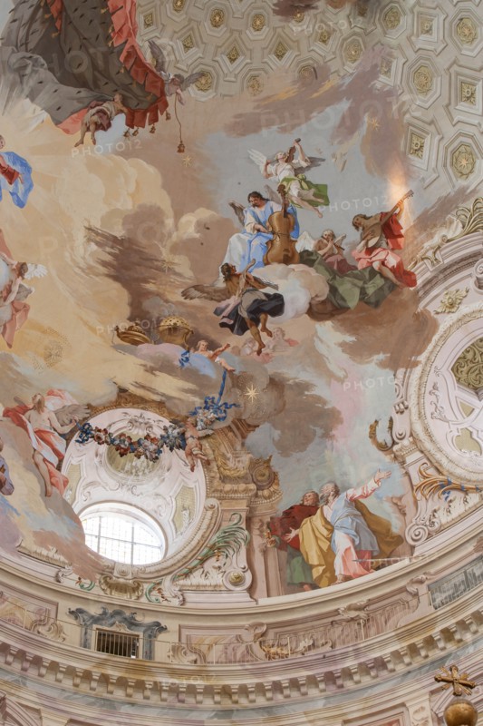 Sanctuary of Vicoforte: view of the dome