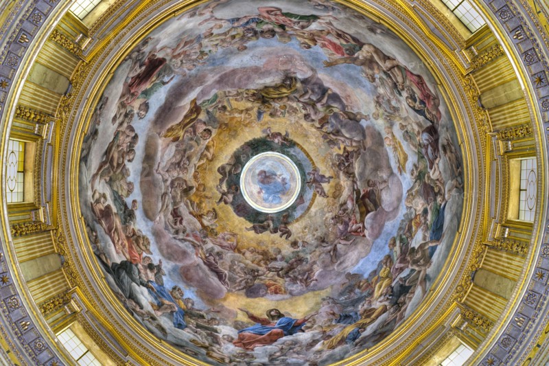 Basilica of St Andrew della Valle: the dome vault with "Glory of Paradise"