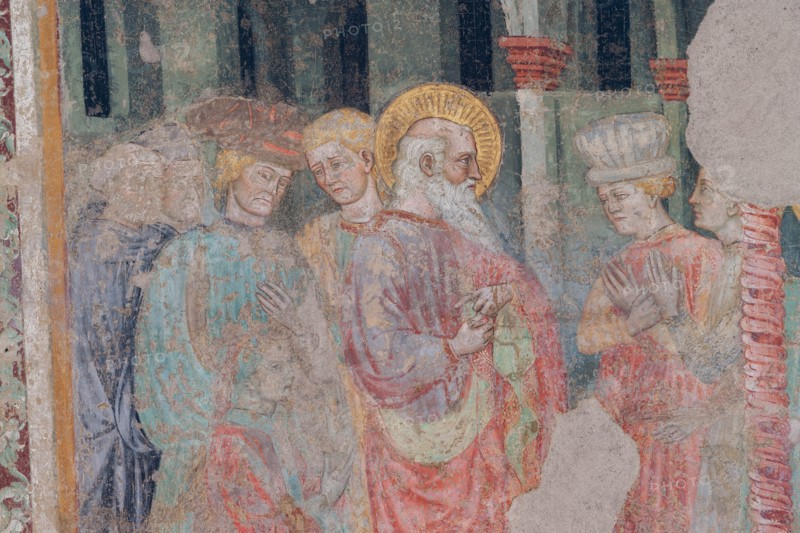 Fresco of the Stories of St. John the Evangelist at the Pinacoteca Nazionale di Ferrare