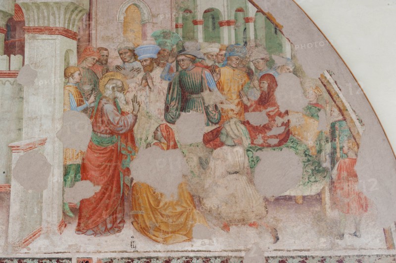 Fresco of the Stories of St. John the Evangelist at the Pinacoteca Nazionale di Ferrare