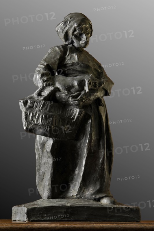 Giuseppe Graziosi, "Female Peasant with a pig"