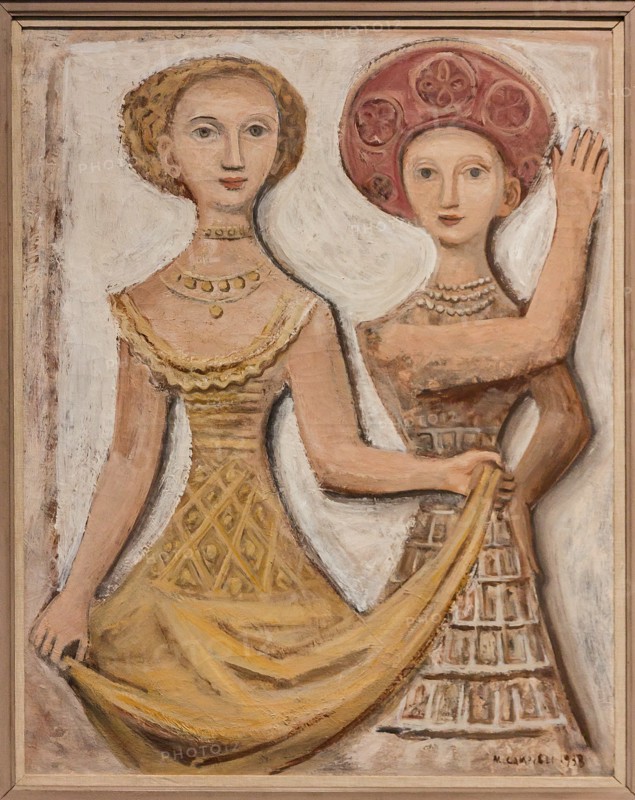 Museo Novecento: "Two female dancers", by  Massimo Campigli (Max Ihlenfeld), 1938