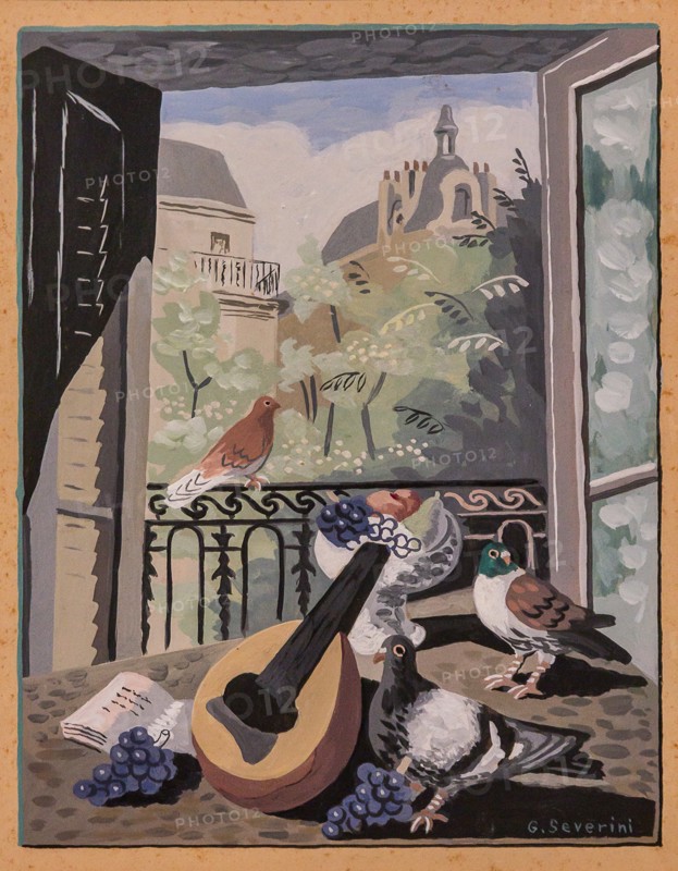 Museo Novecento: "The window and the doves""ino Severini,1931