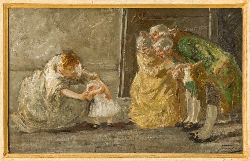 Gaetano Previati (Ferrare 1852-1920): "Scene"