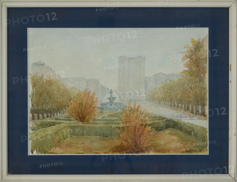 Rino Golinelli (1932): "Autumn in Garibaldi Square"