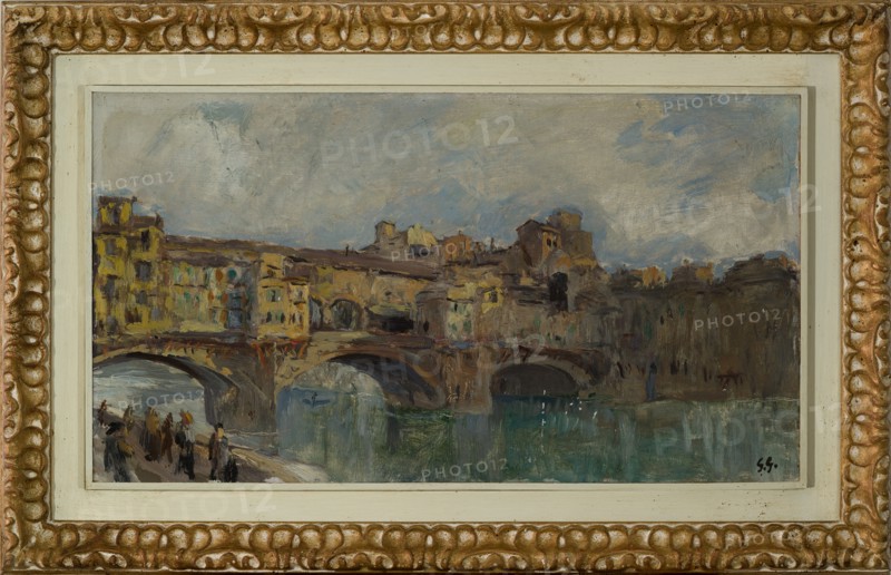 Giuseppe Graziosi (1879-1942): "Ponte Vecchio in Florence"