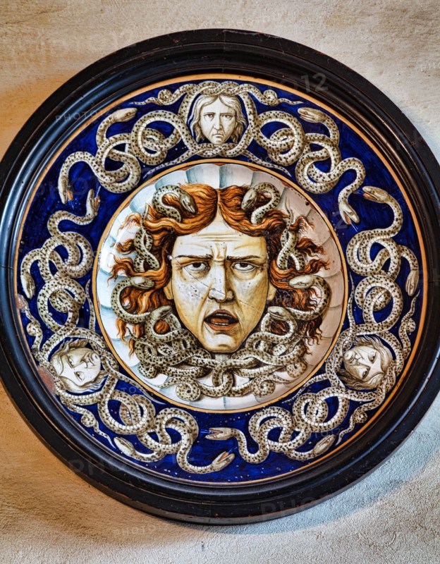Fontanellato, Rocca Sanvitale: a ceramic plate