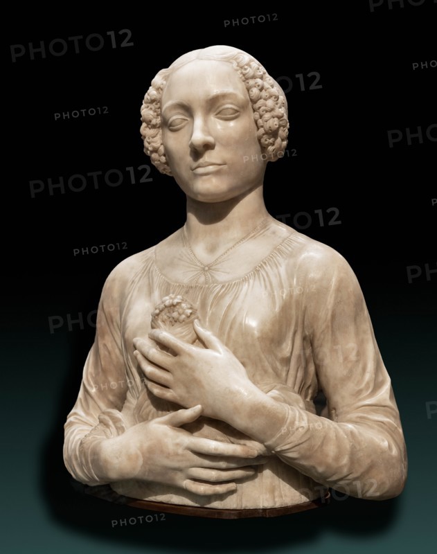 "Lady with a Bouquet", about 1457, by Andrea Del Verrocchio