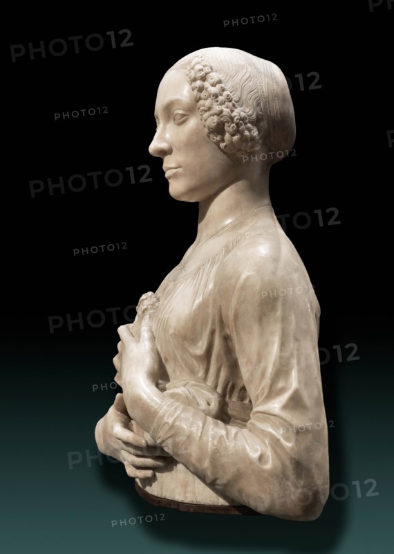 "Lady with a Bouquet", about 1457, by Andrea Del Verrocchio