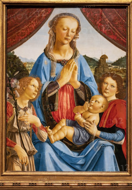 "Madonna and Child and two Angels", by Andrea Del Verrocchio