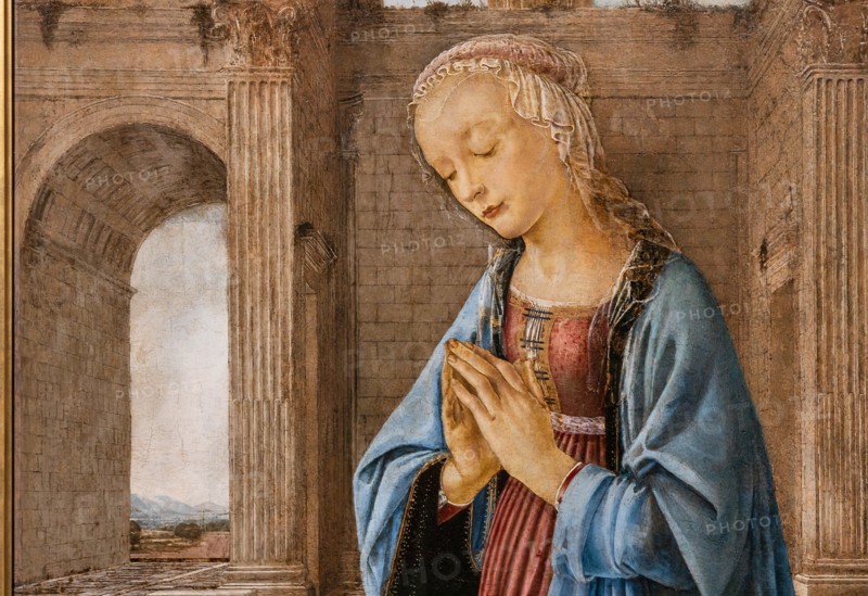 "Madonna adoring the Child", by  Domenico del Ghirlandaio