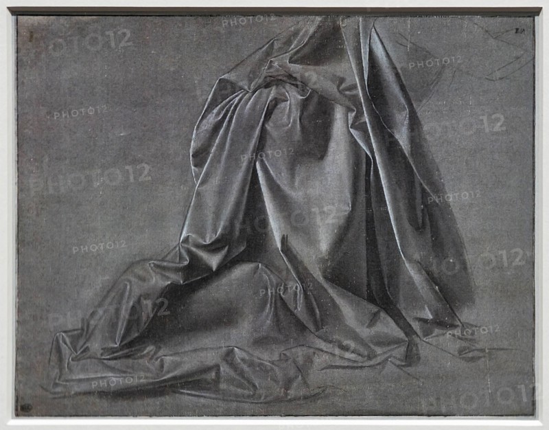 "Drapery of a Kneeling Figure, profile View", by Leonardo da Vinci