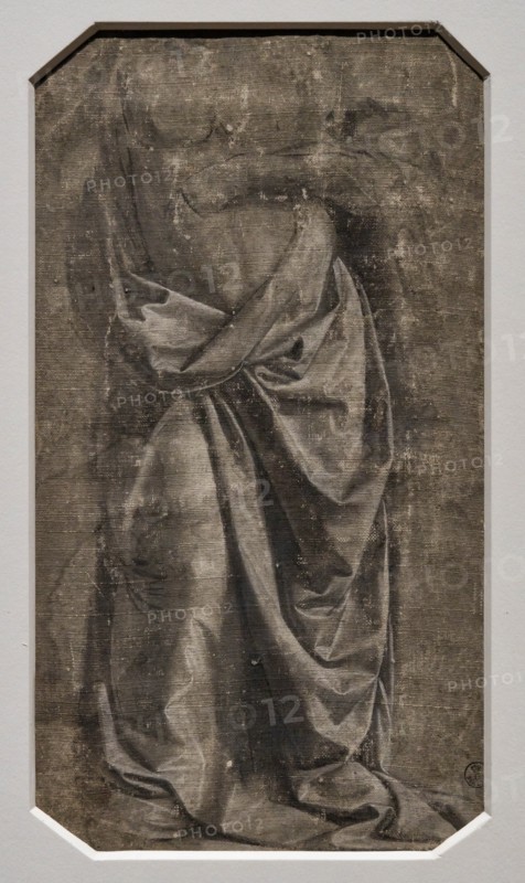 "Drapery of a Seated Figure, in Frontal View", by Leonardo da Vinci
