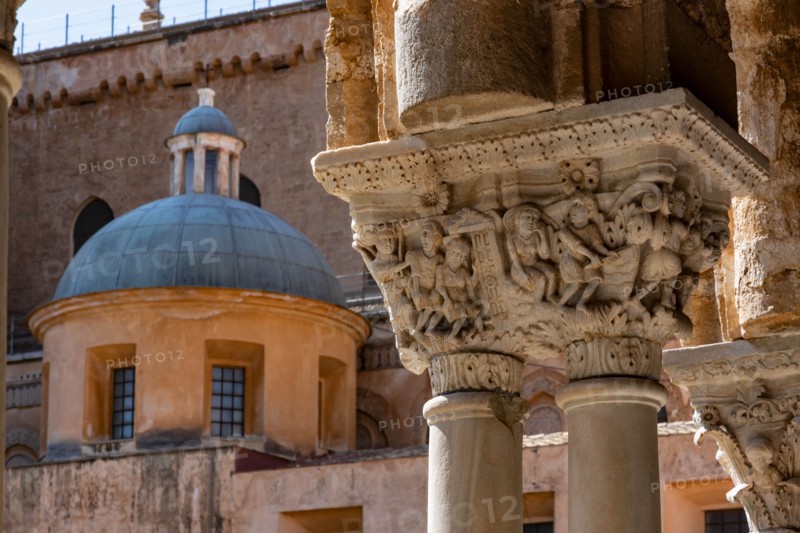 Monreale, Duomo, the cloister of the Benedectine monastery
