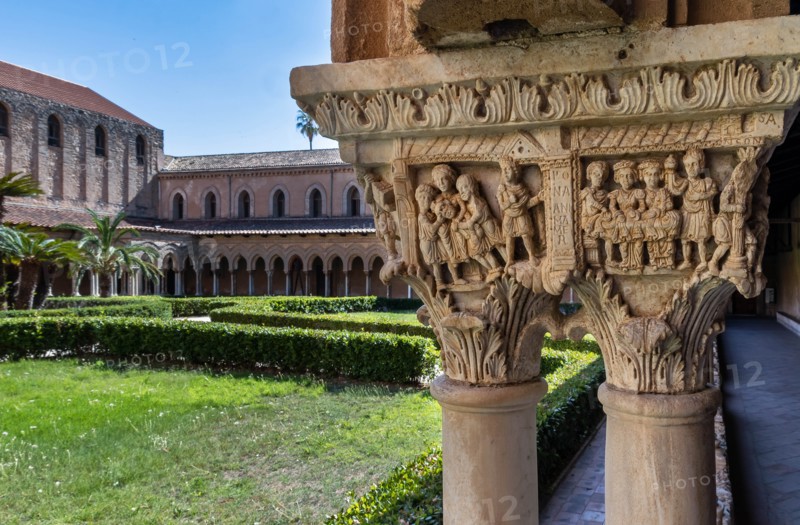 Monreale, Duomo, the cloister of the Benedectine monastery