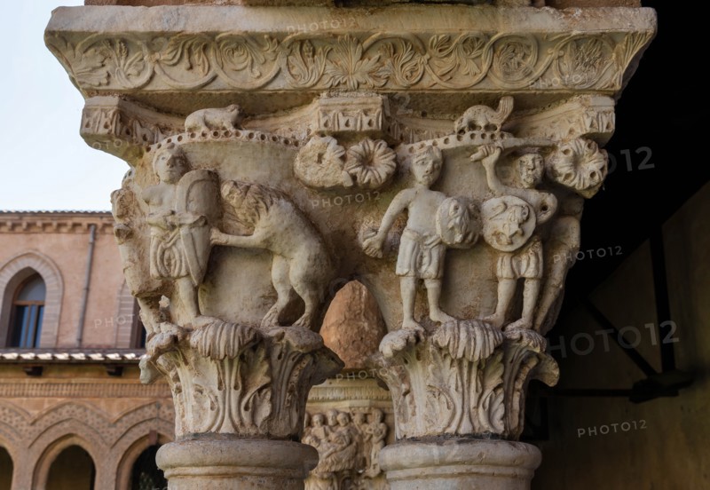 Monreale, Duomo, the cloister of the Benedectine monastery