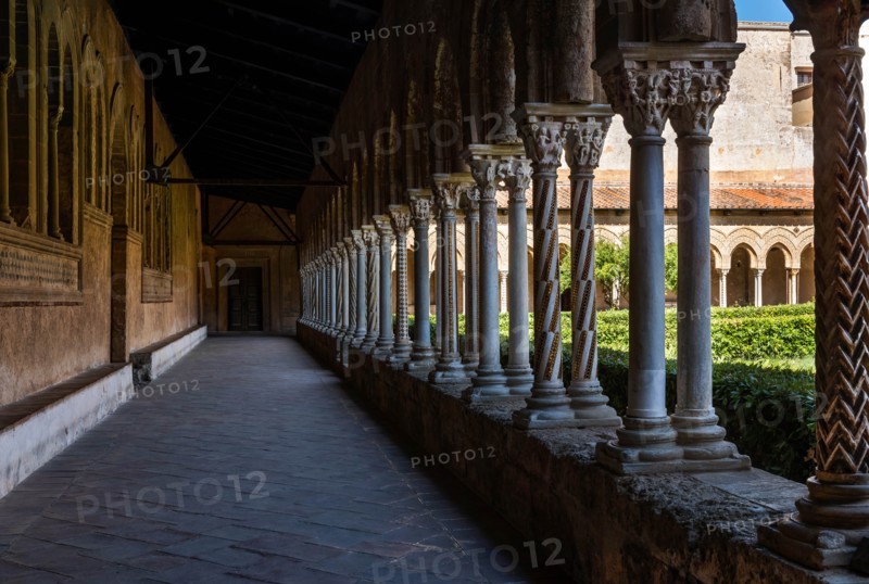 Monreale, Duomo, the cloister of the Benedectine monastery