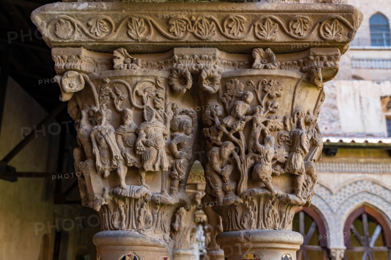 Monreale, Duomo, the cloister of the Benedectine monastery