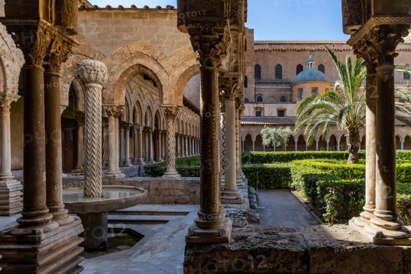 Monreale, Duomo, the cloister of the Benedectine monastery