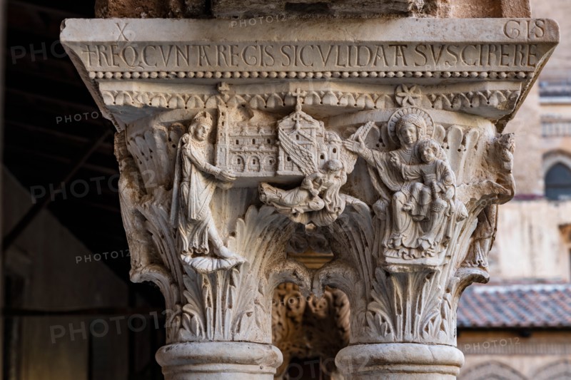 Monreale, Duomo, the cloister of the Benedectine monastery