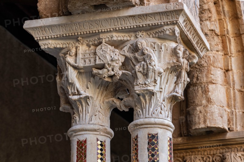Monreale, Duomo, the cloister of the Benedectine monastery