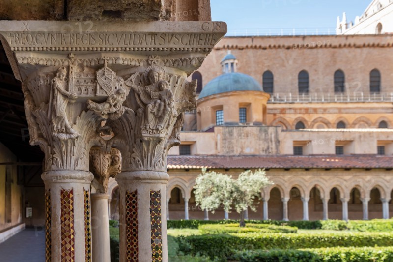 Monreale, Duomo, the cloister of the Benedectine monastery