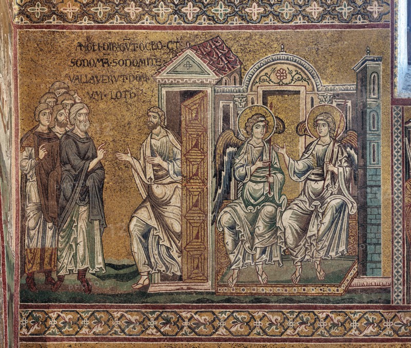 Monreale, Duomo: The punishment of Sodom