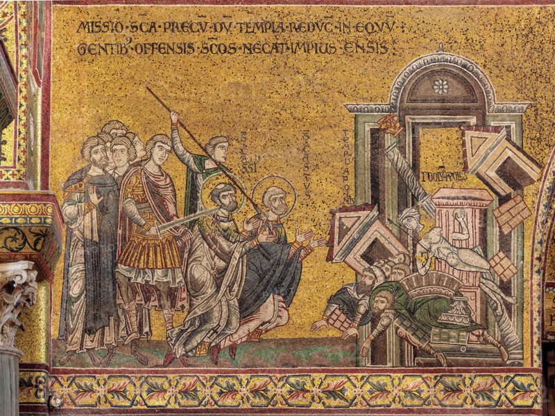 Monreale, Duomo: "The martyrdom of St. Cassius and St Casto"