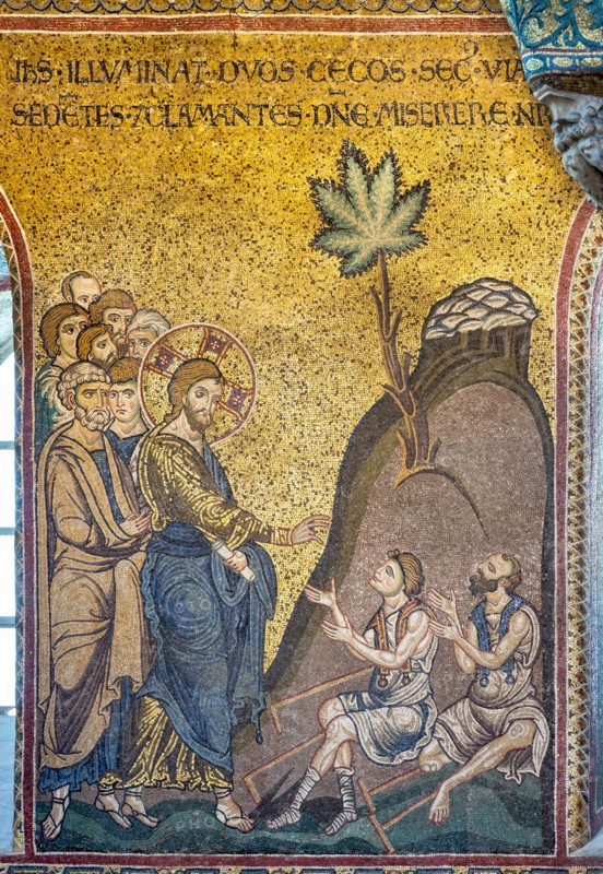 Monreale, Duomo: "Healing of two blind people"