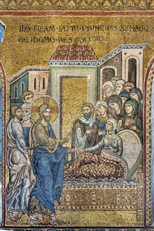 Monreale, Duomo: "Jesus brings back to life Jair's daughter"