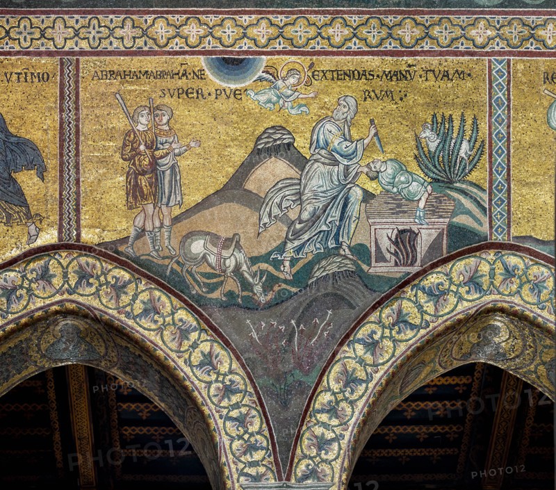 Monreale, Duomo: "Sacrifice of Isaac (Stop, Abraham")