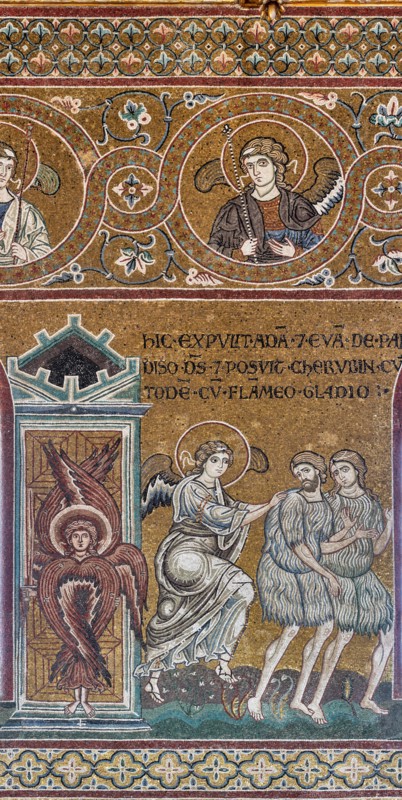 Monreale, Duomo: "The expulsion from the Earthly Paradise"