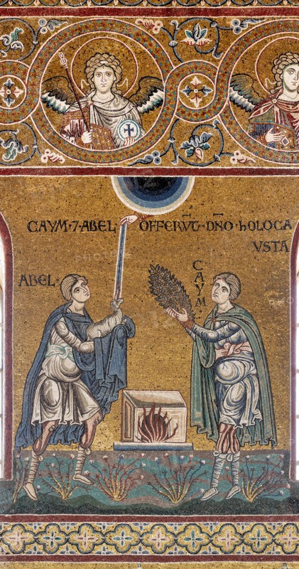 Monreale, Duomo: "The offer of Cain and Abel"