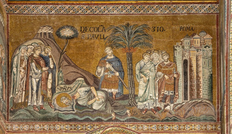 Monreale, Duomo: "St. Paul's beheading in Rome"