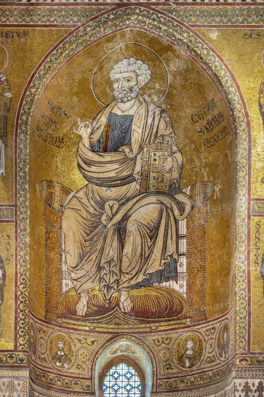 Monreale, Duomo: "St. Peter on the throne"