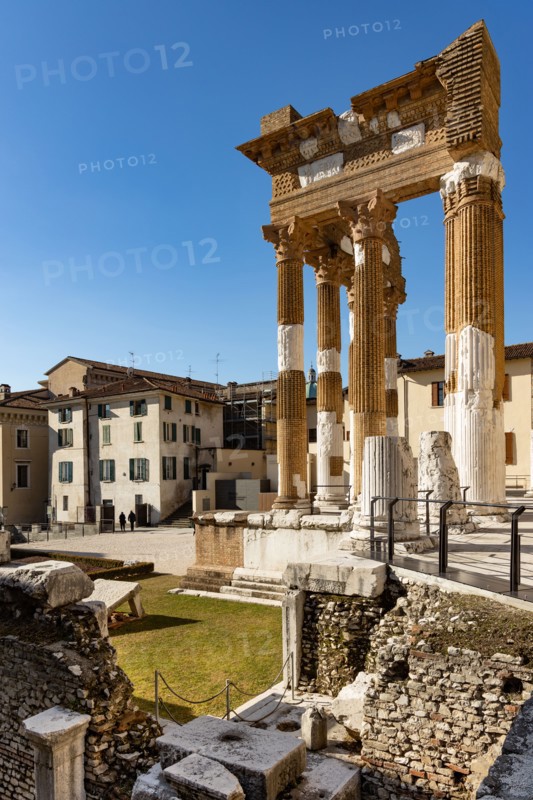 Brescia, the archaeological area of the Capitolium in the ancient Brixia