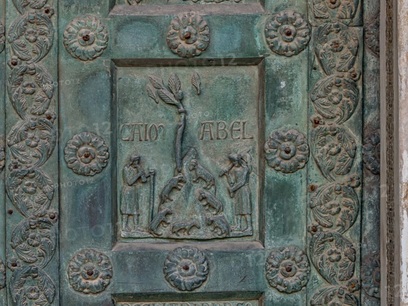 Monreale Cathedral, the gate by Bonanno Pisano (1185-6)