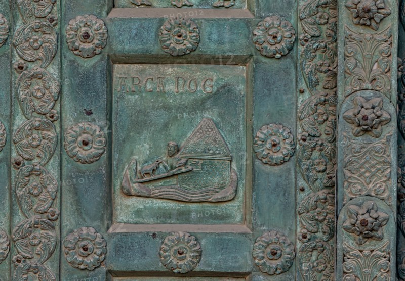 Monreale Cathedral, the gate by Bonanno Pisano (1185-6)