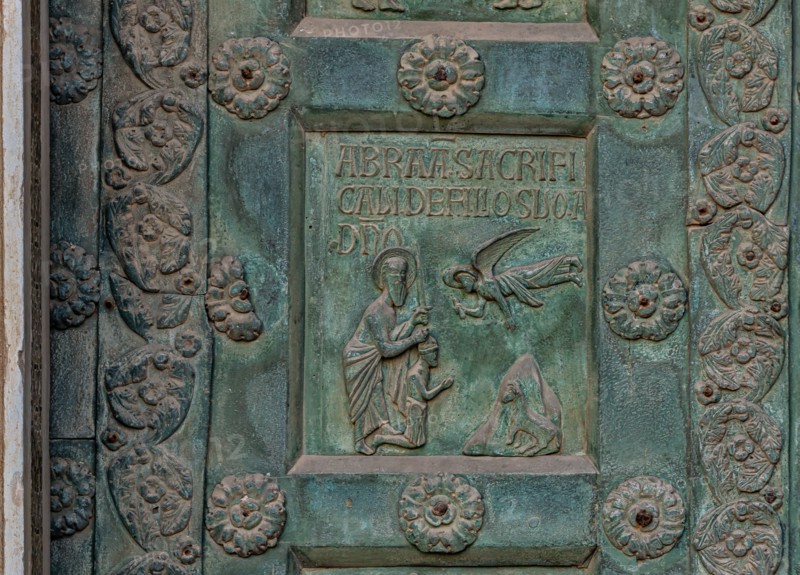 Monreale Cathedral, the gate by Bonanno Pisano (1185-6)