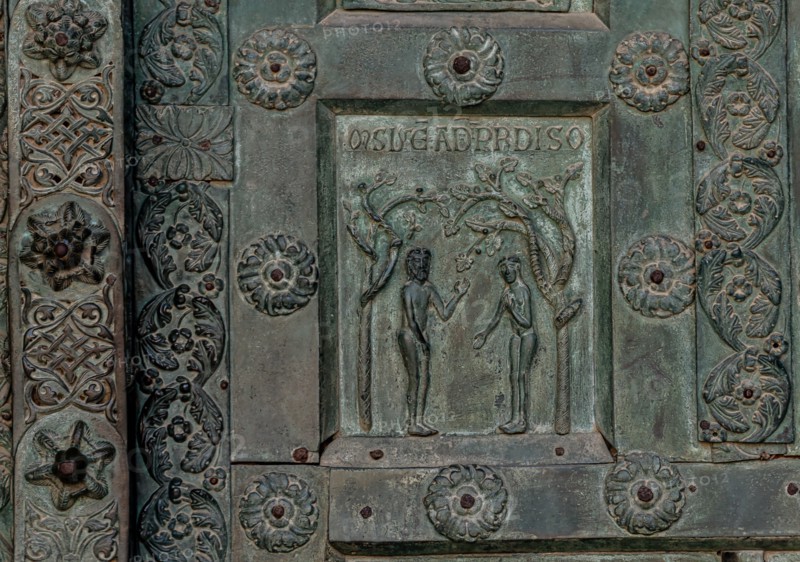 Monreale Cathedral, the gate by Bonanno Pisano (1185-6)
