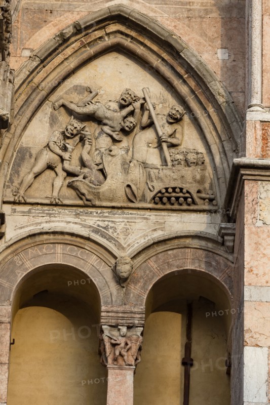 Ferrara, the Cathedral dedicated to St. George, façade